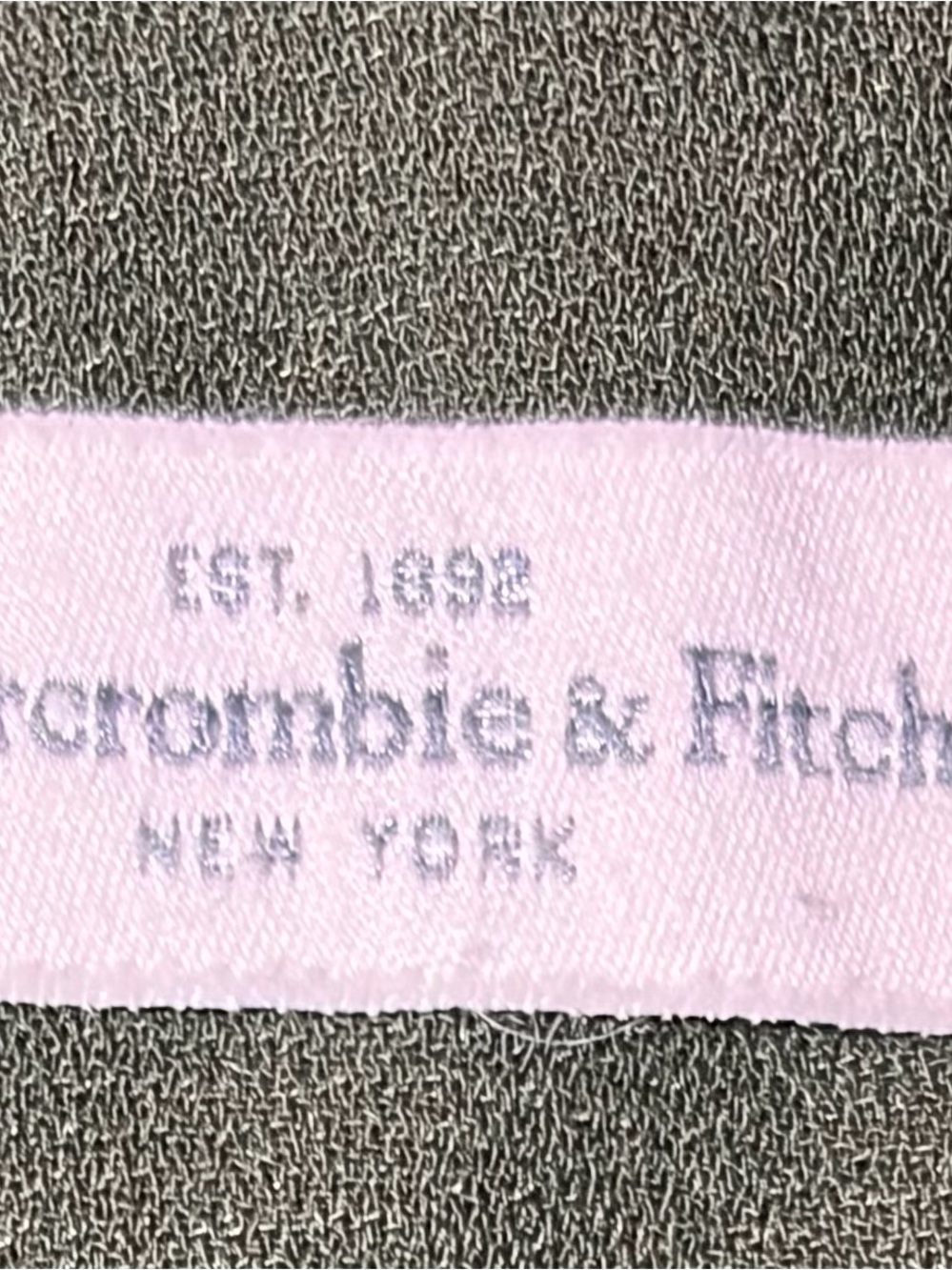 Abercrombie & Fitch Olive Green Top with Pink Tag - Picture 9 of 9